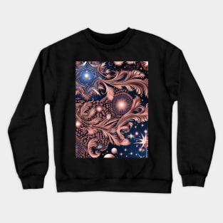 Other Worldly Designs- nebulas, stars, galaxies, planets with feathers Crewneck Sweatshirt